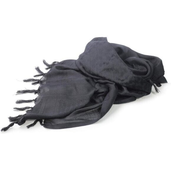 ⚡Men Black 100% Cotton Military Shemagh Tactical Desert Keffiyeh Scarf Wrap - Picture 5 of 7